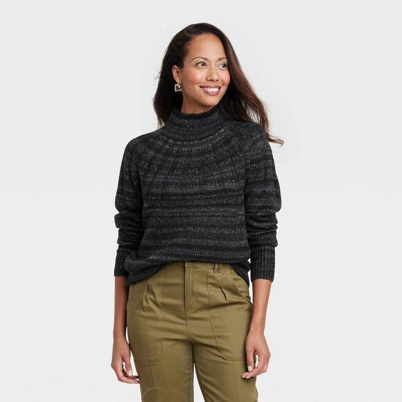Knox Rose Sweaters - Women's Holiday Pullover Sweater - Knox Rose Black, XL